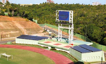 Inauguração do projeto Pituaçu Solar, primeiro estádio de futebol da América Latina a operar com energia solar. Fotos:Manu Dias/Secom-BA